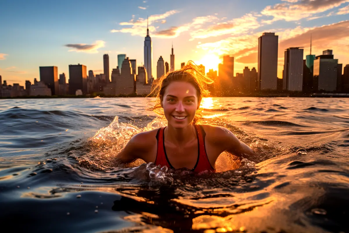 Shelley taylor swim around manhattan island.