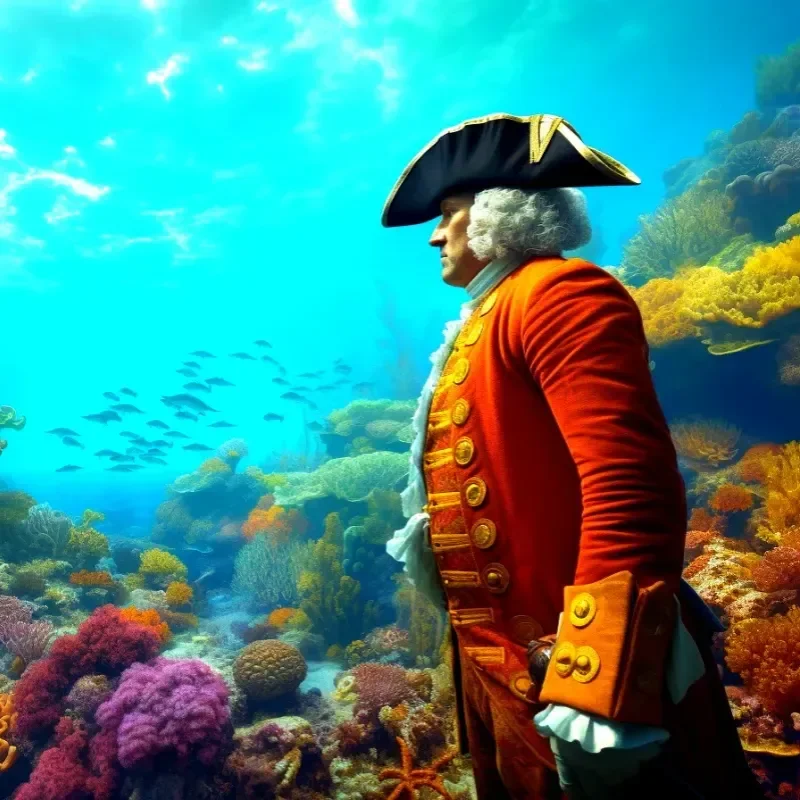 James cook discovers great barrier reef.